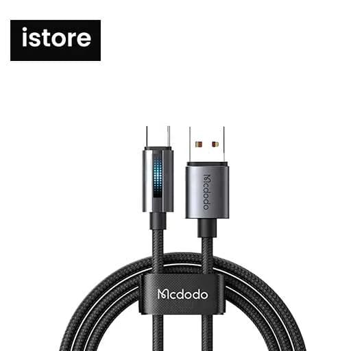 کابل USB به Type-C مک دودو CA-5180 طول 1.2 متر توان 100 وات خاکستری نو با گارانتی | کابل تایپ A به تایپ سی Mcdodo ca-5180 | Mcdodo CA-5180 USB to Type-C cable 1.2 meters 100 watts — تصویر ۴