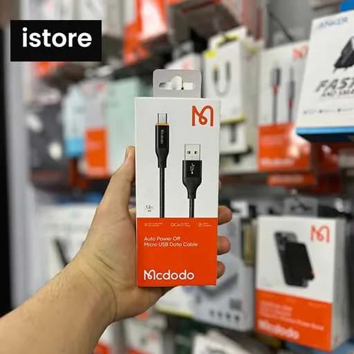 کابل شارژ تایپ بی 3 آمپر قطع کن دار 1.2 متری مک دودو CA-3040 نو با گارنتی | micro usb cable Mcdodo ca-3040 — تصویر ۹