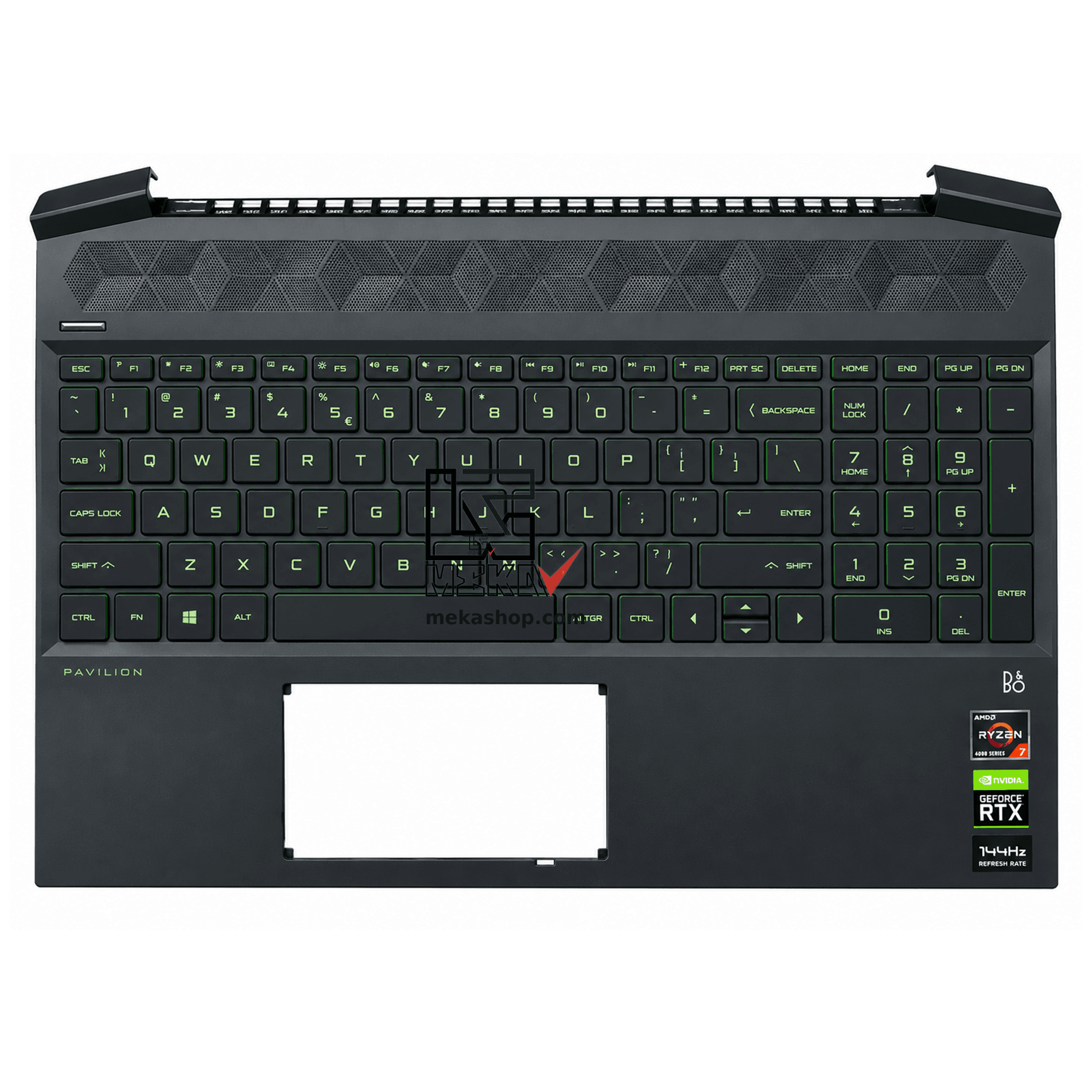 قاب دور کیبورد و کیبورد لپ تاپ اچ پی HP Pavilion 15-EC2355NW کارکرده — تصویر ۱۰