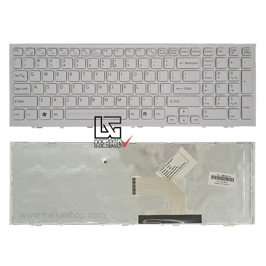 کیبورد لپ تاپ سونی Sony Vaio VPC-EH سفید