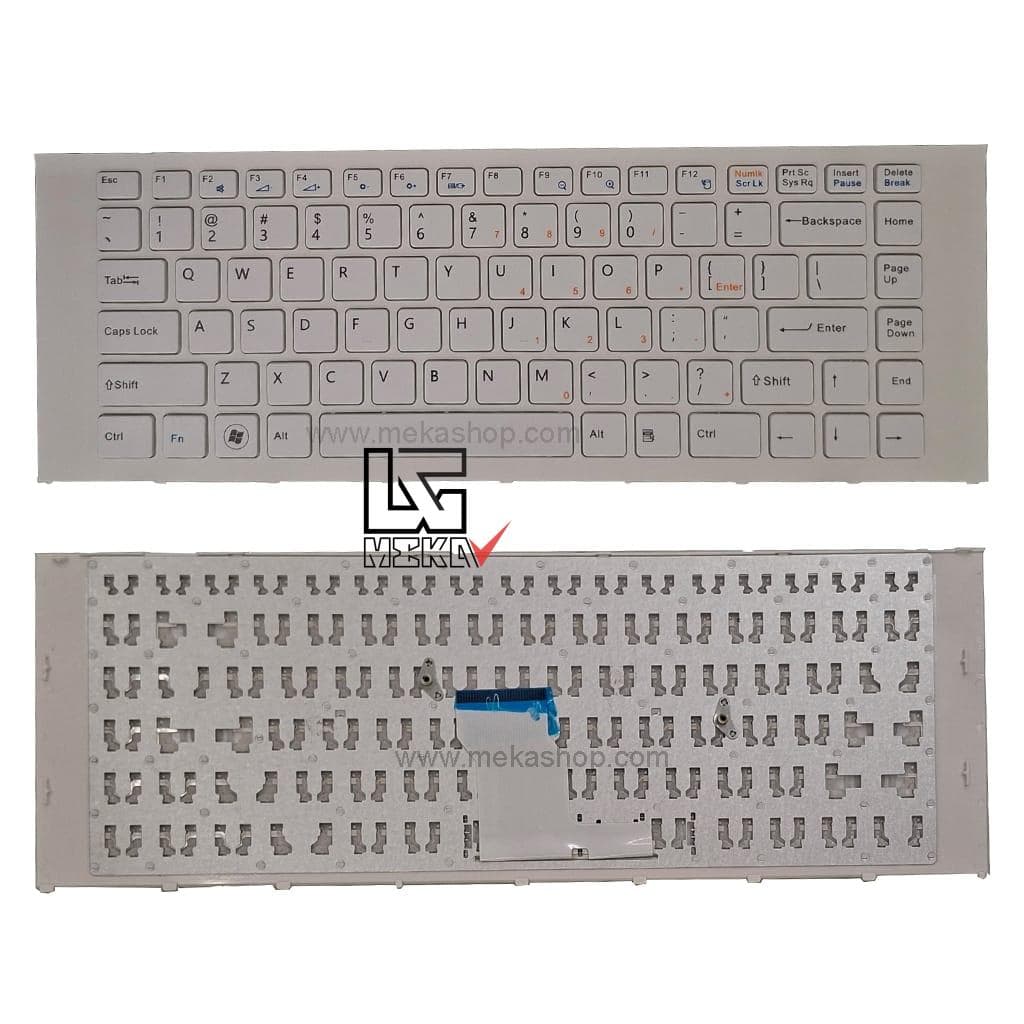 کیبورد لپ تاپ سونی Sony Vaio VPC-EA سفید رنگ — تصویر ۳