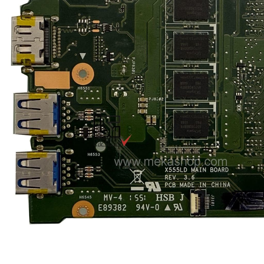 مادربرد لپ تاپ ایسوس Asus X555LD CPU I7-5500U / Rev 3.6 / 30Pin / Ram 4GB / VGA 2GB گرافیک دار — تصویر ۱۱