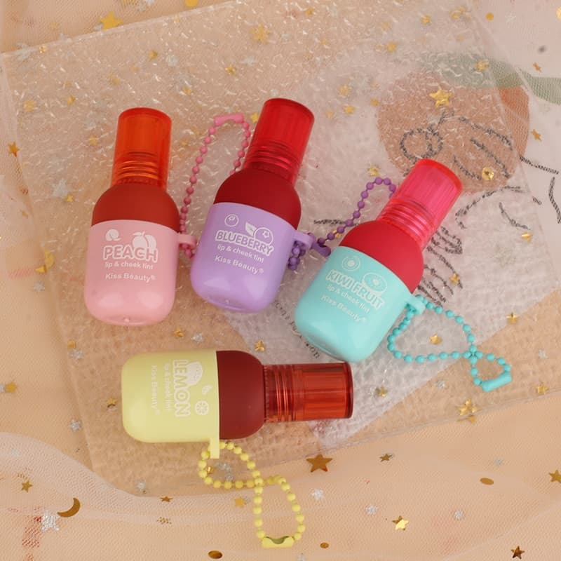 تینت لب و گونه بطری زنجیر دار کیس بیوتی اصل حجم 8.5 میل KISSBEAUTY LIP & CHEEK TINT — تصویر ۹
