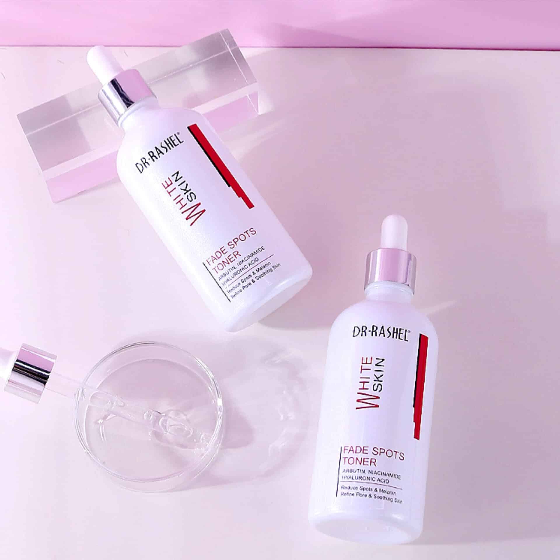 تونر صورت نیاسینامید و آربوتین دکترراشل ضدلک 100 میل DR.RASHEL Whitening Fade Spots Toner