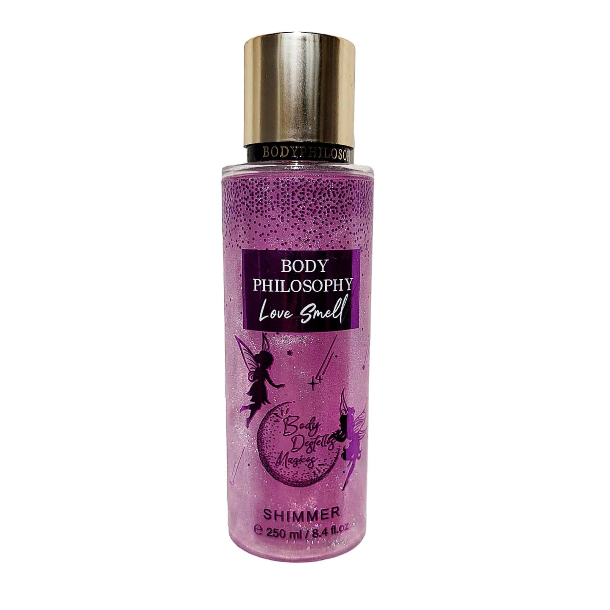 بادی اسپلش اکلیلی بادی فیلسوفی مدل لاو اسمل شیمر حجم 250 میل BODY PHILOSOPHY Body Splash Love Smell Shimmer