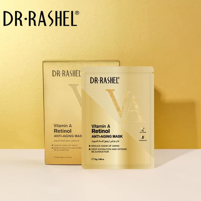 ماسک صورت ورقه‌ای رتینول دکتر راشل اورجینال | DR.RASHEL Vitamin A Retinol Face Mask 25g — تصویر ۲