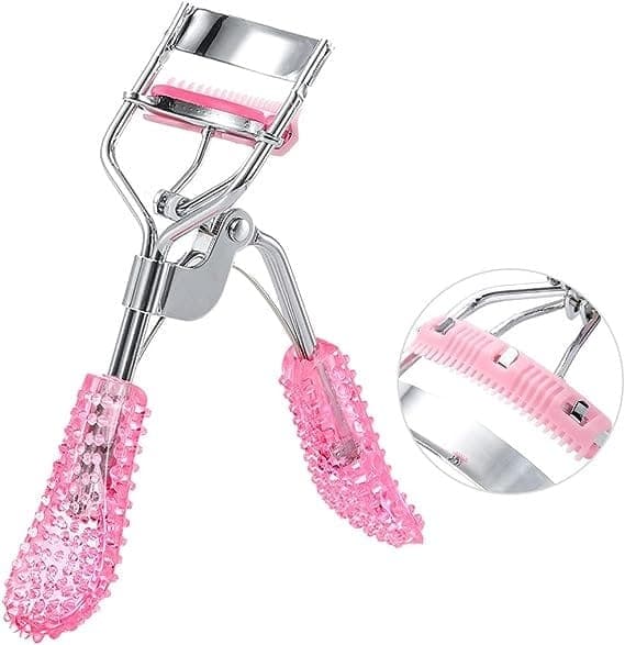 فرمژه برس دار استیل دسته نگینی درجه یک Steel Eyelash curler