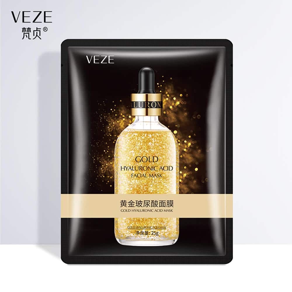 ماسک ورقه ای طلا و هیالورونیک اسید وزه VEZE Gold Hyaluronic Acid Facial Mask