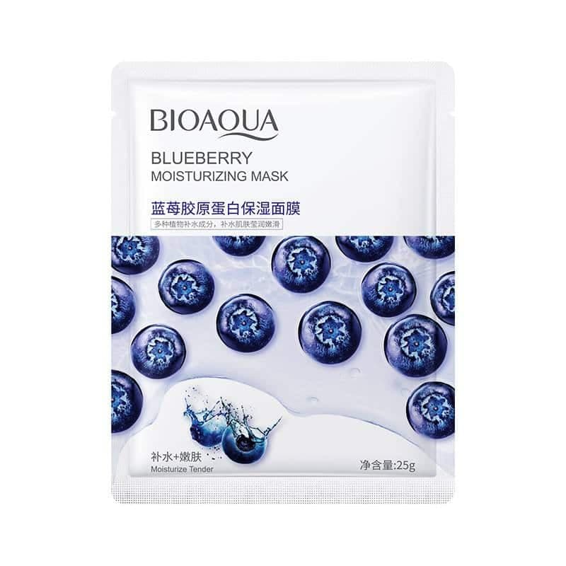 ماسک ورقه ای بلوبری بیوآکوا اورجینال حجم 25 گرم BIOAQUA Blueberry Moisturizing Sheet Mask