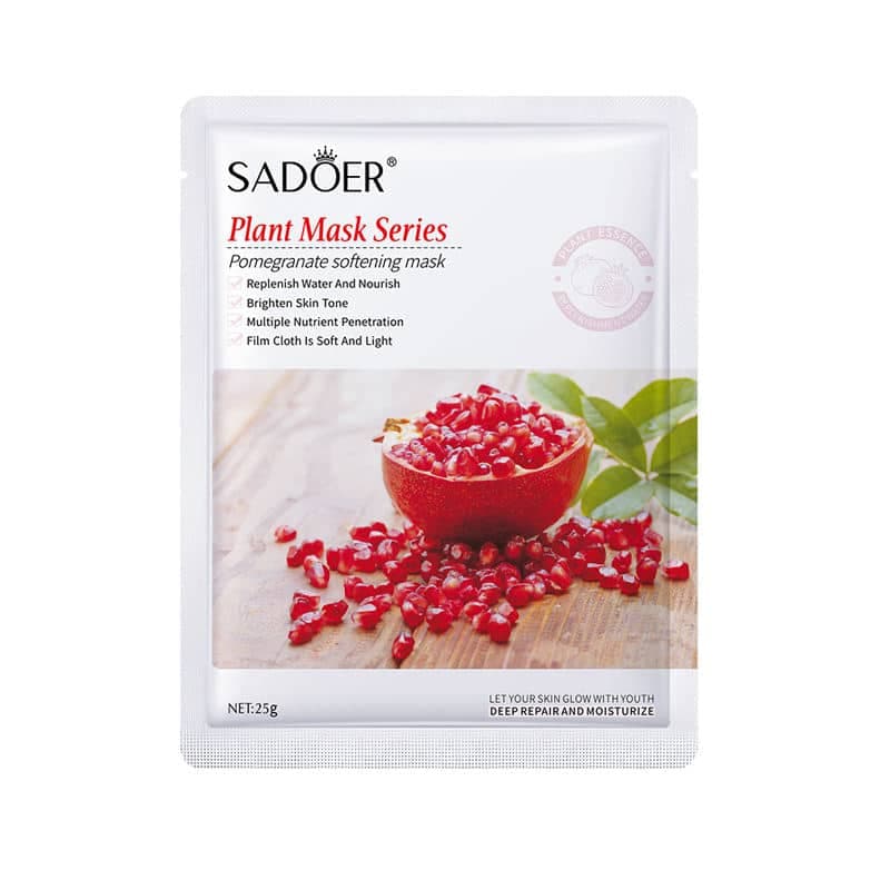 ماسک ورقه ای انار سادور اورجینال حجم 25 گرم SADOER Pomegranate Sheet Mask