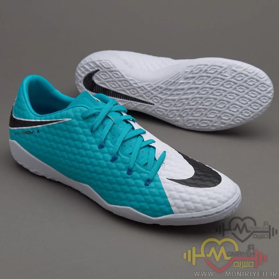 کفش فوتبال سالنی نایک – آبی Nike HyperVenom — تصویر ۴