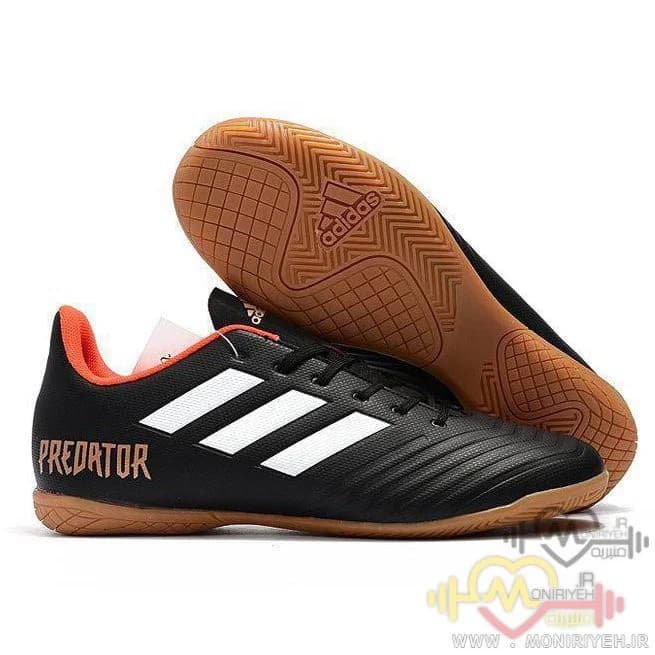 کفش فوتبال سالنی آدیداس – مشکی نارنجی Adidas Predator B