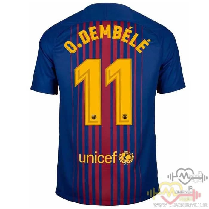پیراهن ورزشی بارسلونا مدل Dembele-2018 — تصویر ۳