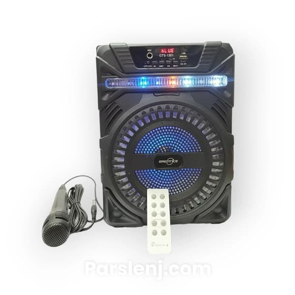 اسپیکر بلوتوثی قابل حمل مدل KTX-1301 میکروفون دار کنترل دار 8 اینچی — تصویر ۲