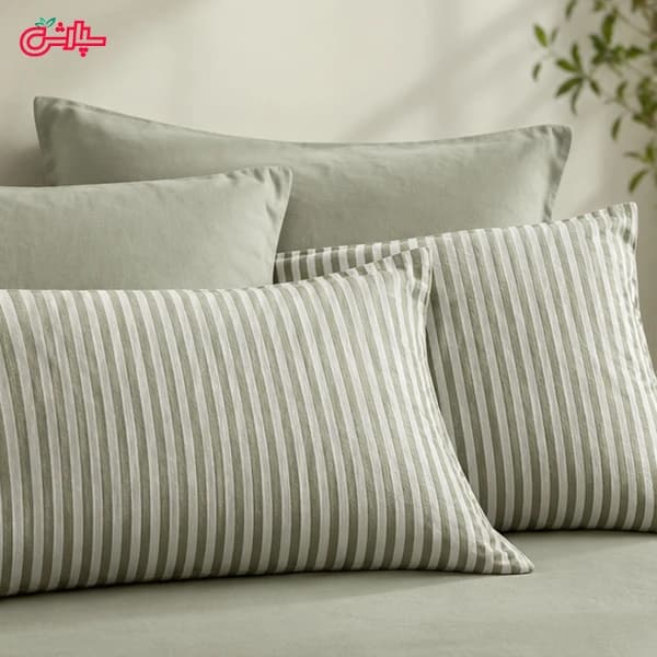 روتختی اسپرت زیتونی راه‌راه Olive Stripe – کتان (381) — تصویر ۱۲