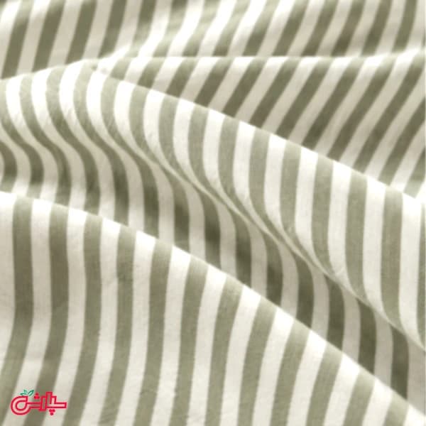 روتختی اسپرت زیتونی راه‌راه Olive Stripe – کتان (381) — تصویر ۹