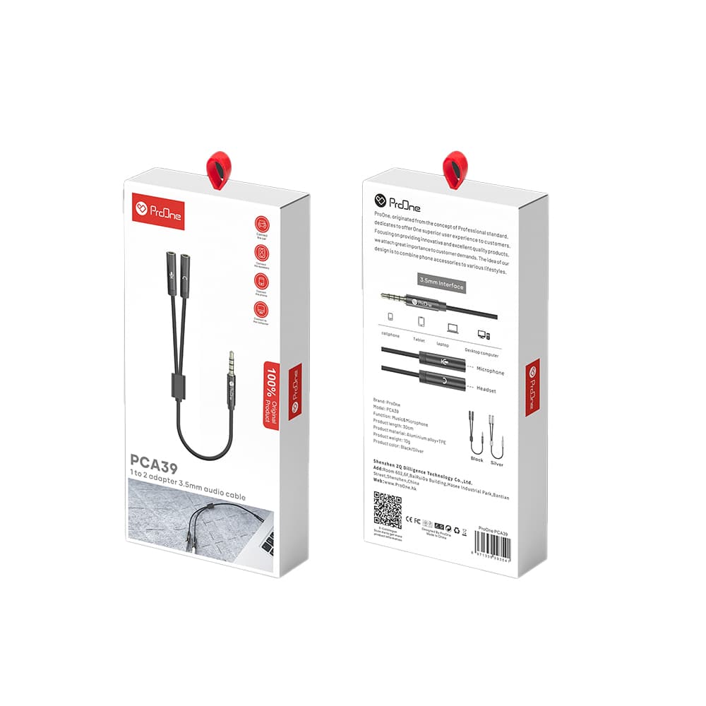 کابل تبدیل 1 به 2 مادگی صدا پرووان (ProOne) مدل PCA39 — تصویر ۱۲