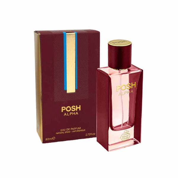 ادو پرفیوم یونیسکس فراگرنس ورد مدل پوش آلفا Posh Alpha حجم 80 میلی‌لیتر – رایحه مشابه آمواج رز اینسنس