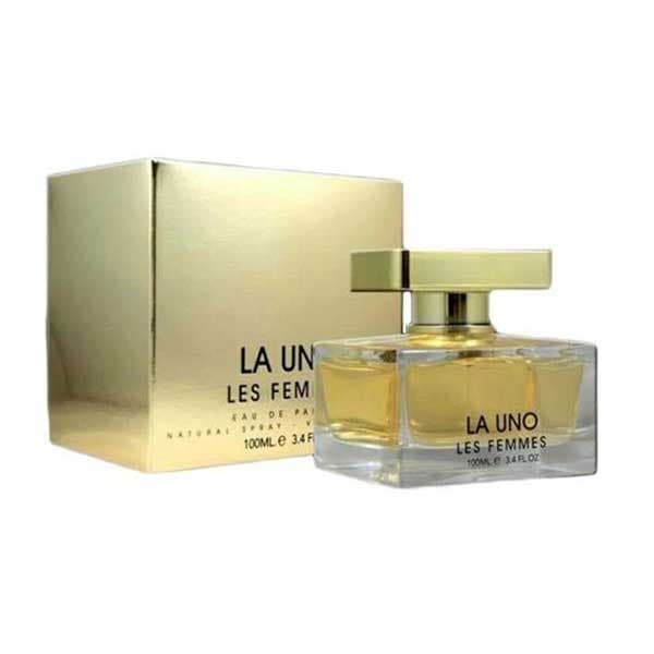 ادو پرفیوم زنانه فراگرنس ورد مدل لا اونو لس فمس La Uno Les Femme Parfum حجم 100 میلی‌لیتر – رایحه مشابه دولچه گابانا دوان