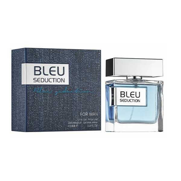 ادو پرفیوم مردانه فراگرنس ورد مدل بلو سداکشن Bleu Seduction حجم 100 میلی‌لیتر — تصویر ۴