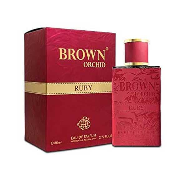 عطر زنانه فراگرنس ورد مدل براون ارکید رابی Brown Orchid Ruby حجم 100 میلی‌لیتر