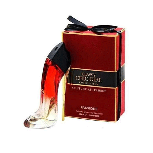 ادو پرفیوم زنانه فراگرنس ورد مدل کلاسی چیک گرل پشن CLASSY CHIC GIRL PASSIONE حجم 90 میلی‌لیتر — تصویر ۳