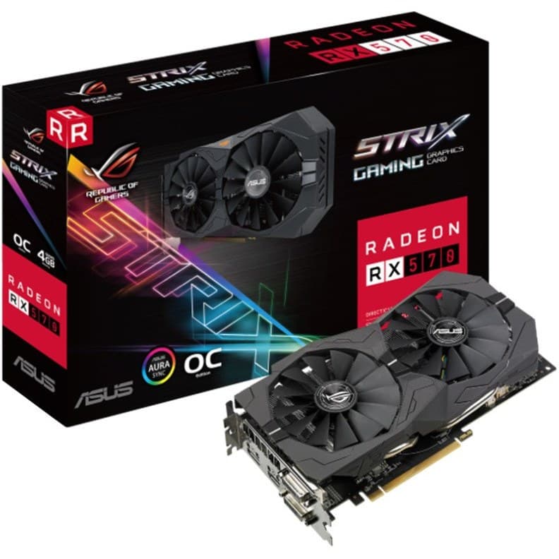 کارت گرافیک ایسوس ROG-STRIX-RX570 ظرفیت ۸ گیگابایت DDR5
