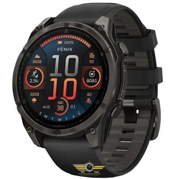 ساعت گارمین fenix 8 – 47 mm AMOLED Sapphire Carbon Gray | گالری ساعت تیک تاک - نمایندگی محبوب ترین برند های ساعت جهان در ایران — تصویر ۲