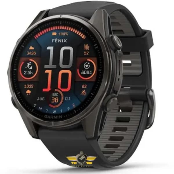 ساعت گارمین Fenix 8 -43 mm amoled sapphire Carbon grey | گالری ساعت تیک تاک - نمایندگی محبوب ترین برند های ساعت جهان در ایران