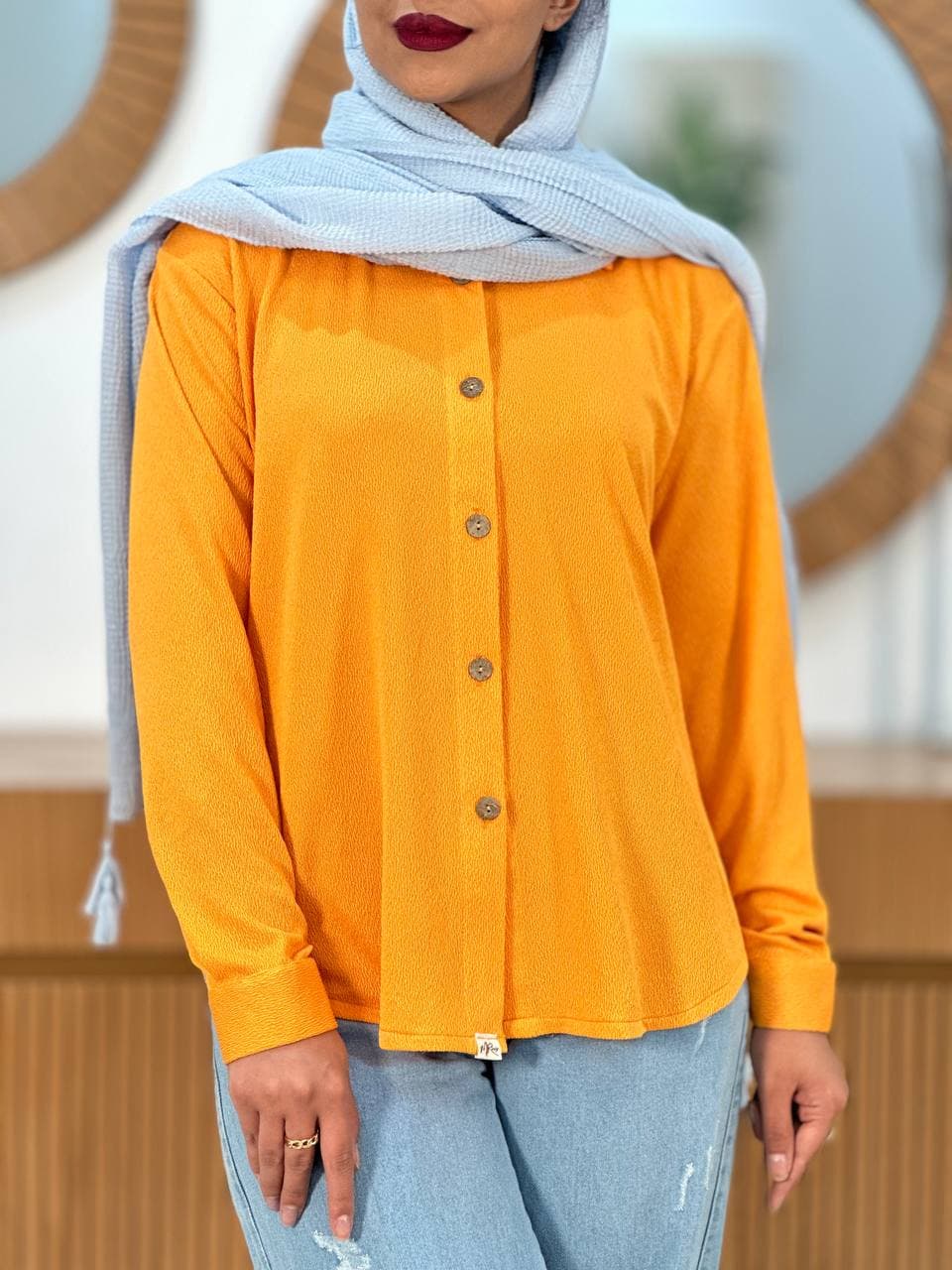 شومیز پشت دکمه کد te 74991 — تصویر ۲