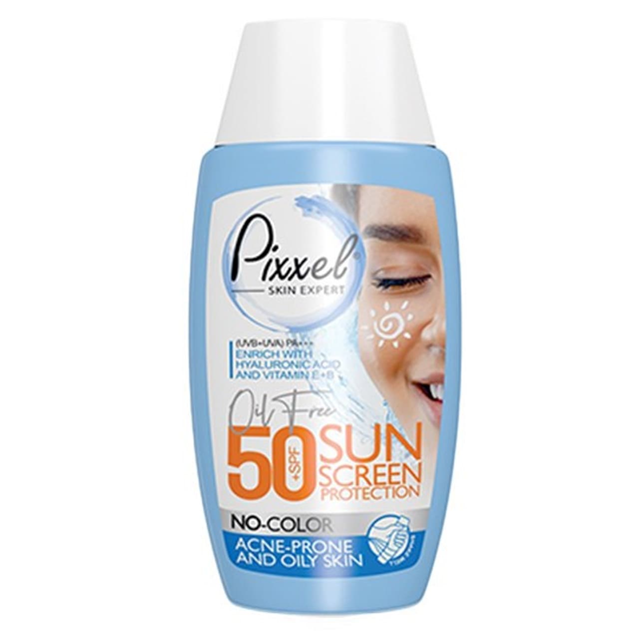 کرم ضد آفتاب پیکسل پوست چرب بی رنگ SPF50