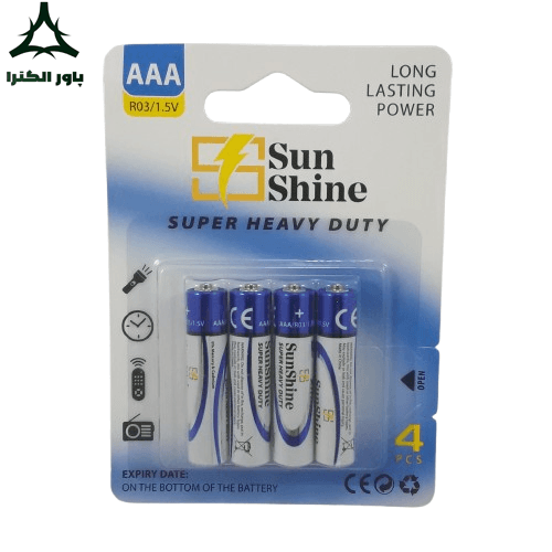 باتری نیم قلمی 1.5 ولت سان شاین Sun Shine | کارت 4 عددی — تصویر ۵