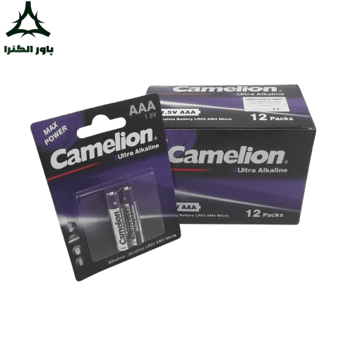 باتری نیم قلمی 1.5Vاولترا آلکالاین کملیون Camelion | بسته 12 کارتی | 24 عددی — تصویر ۵