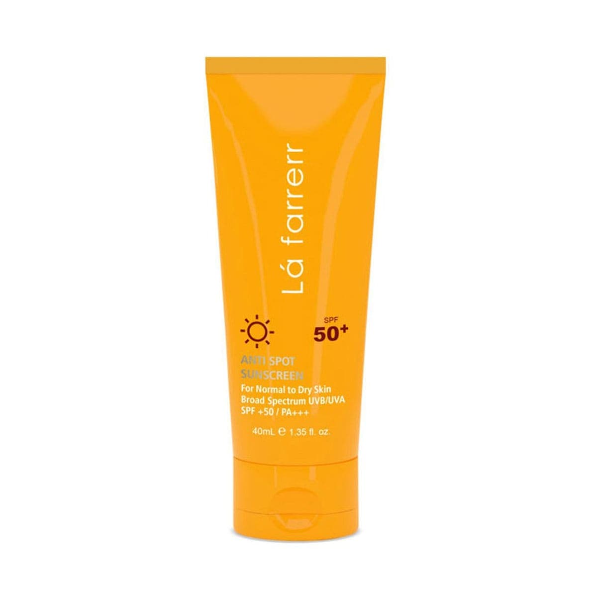 کرم ضد آفتاب پوست نرمال تا خشک بی رنگ SPF50 لافارر