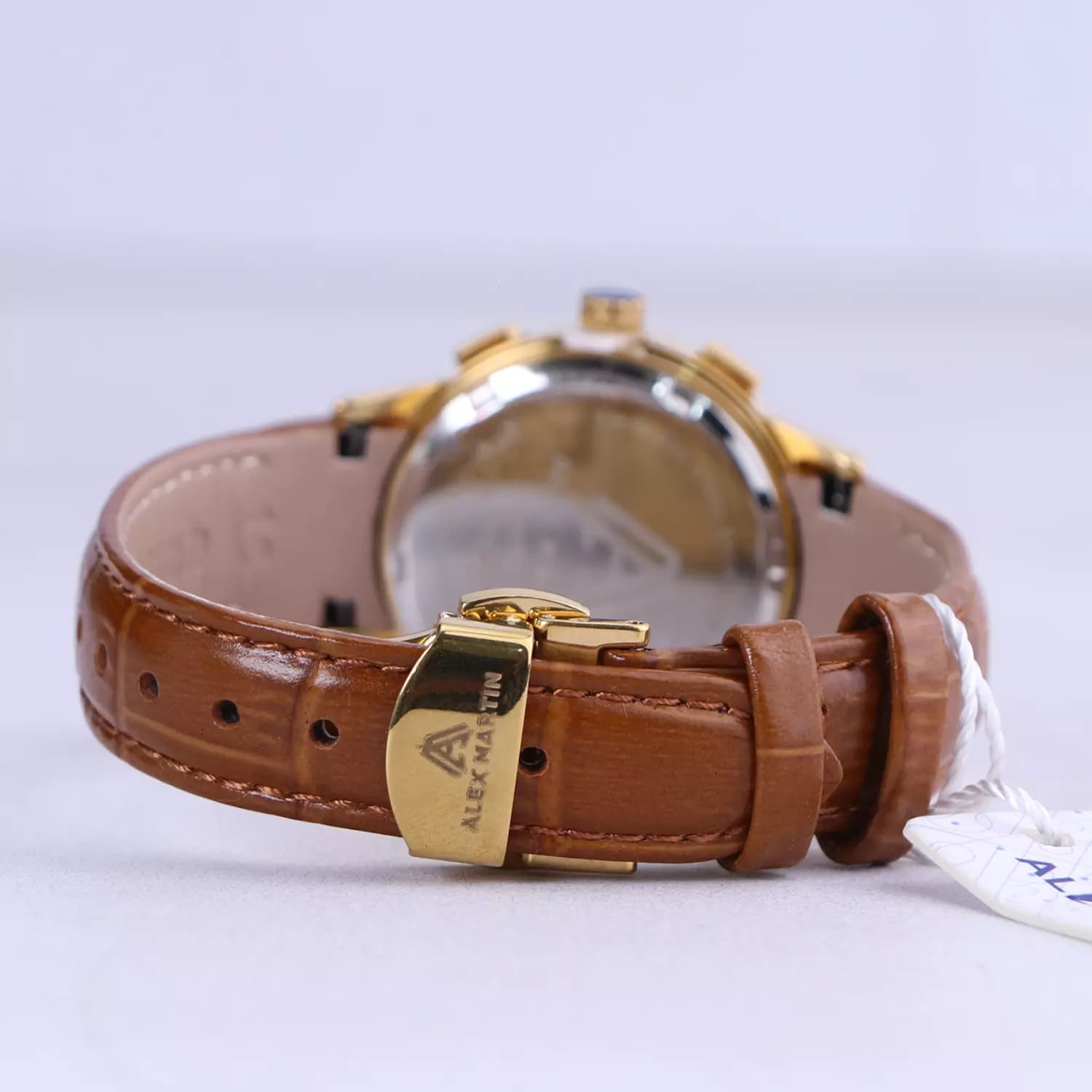 ساعت مچی زنانه الکس مارتین بند چرم عسلی AM7138/3L — تصویر ۴