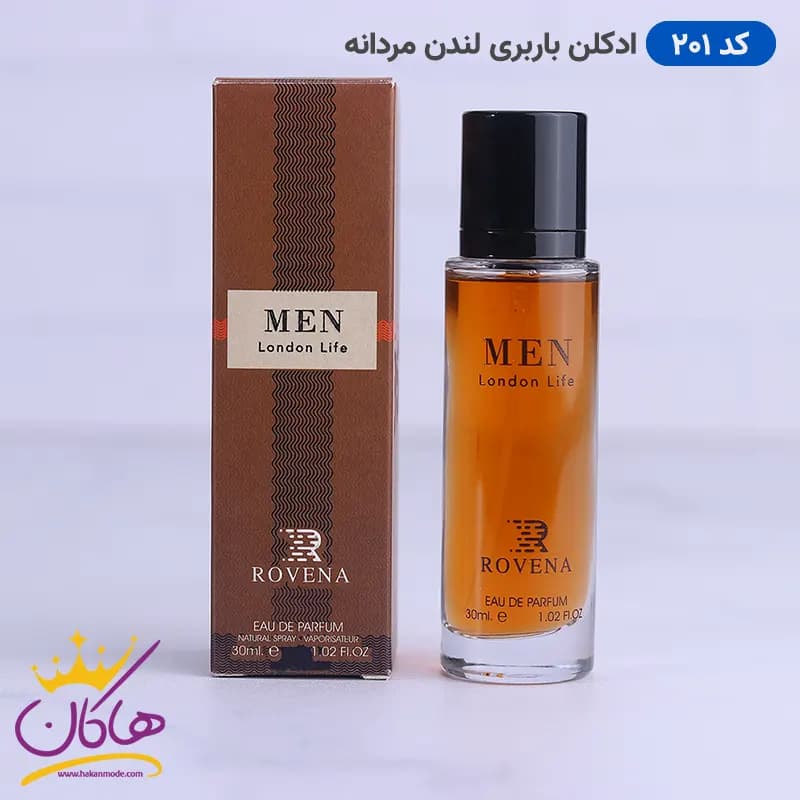 ادکلن جیبی باربری لندن مردانه روونا 30 میل کد 201 | ROVENA 201 Men London Life — تصویر ۳