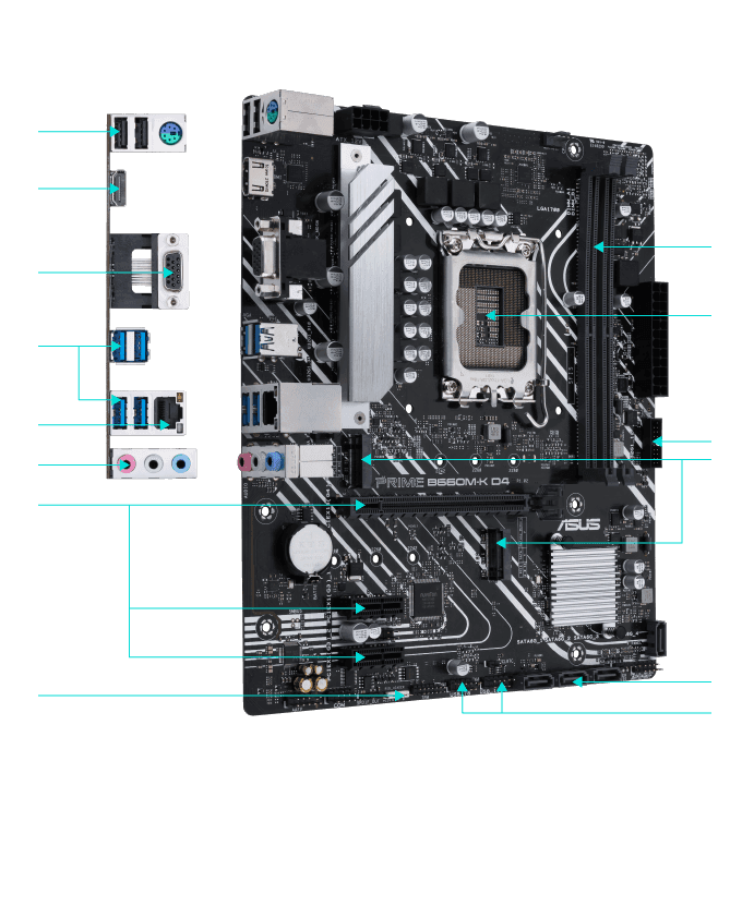 ASUS PRIME-B660M-K-D4 LGA 1700 (Intel 12th Gen)