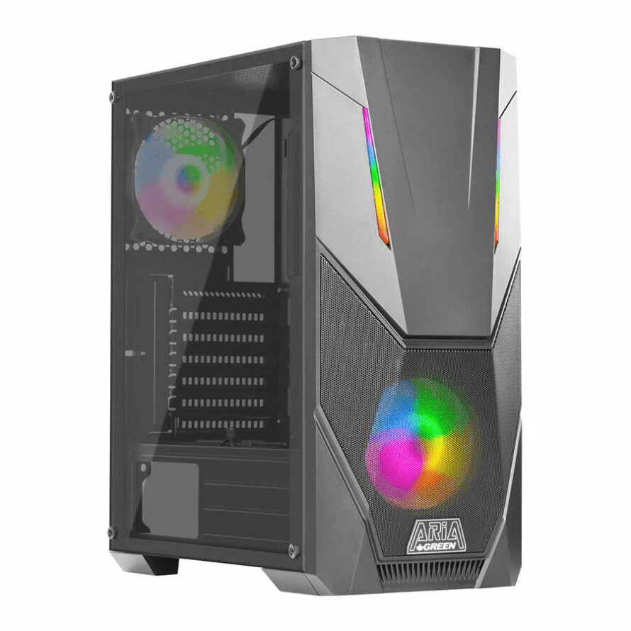 کیس گیمینگ گرین GREEN ARIA ARGB Mid Tower Gaming Case