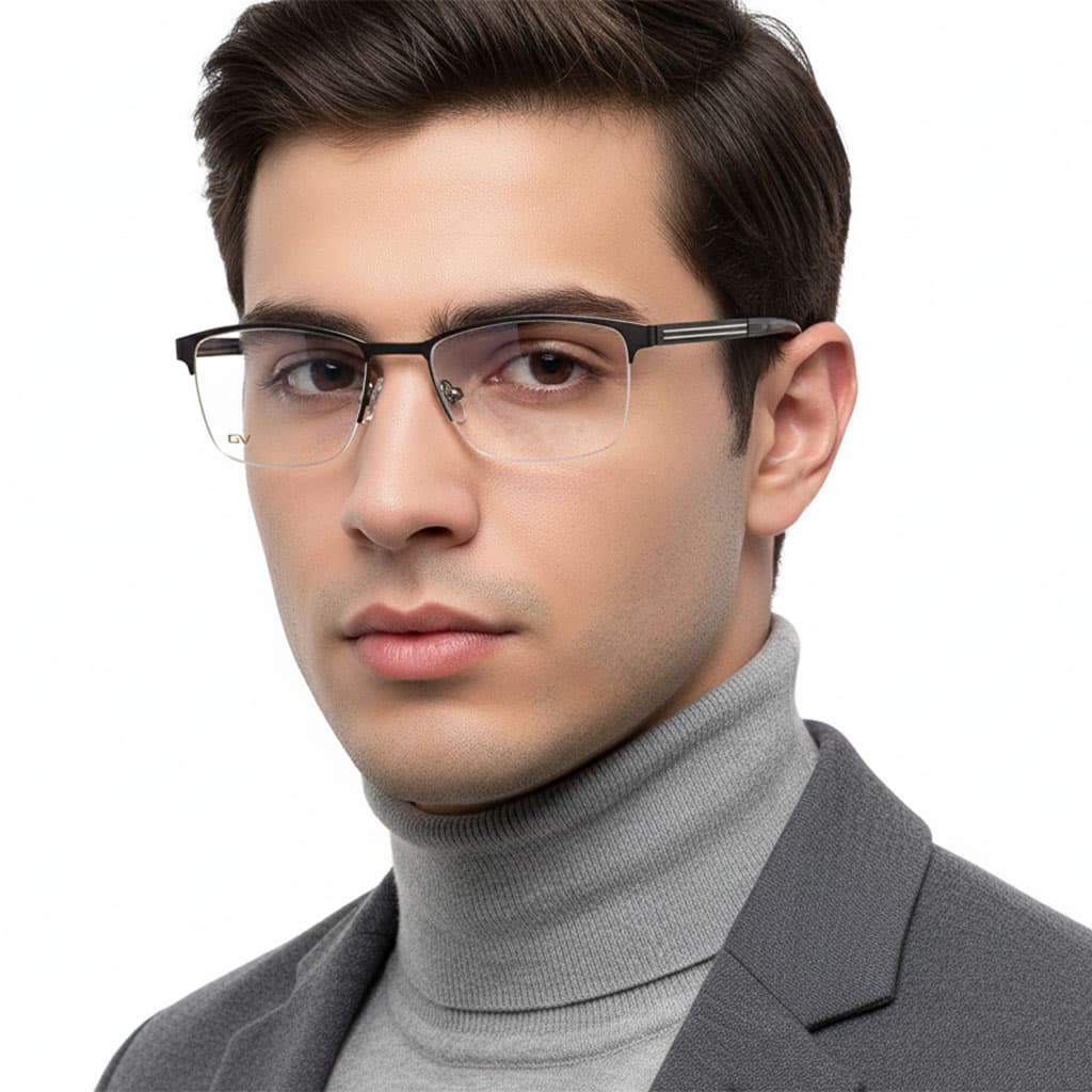 عینک طبی مردانه نیم فریم Giorgio Valenti GV-5561 — تصویر ۱۱