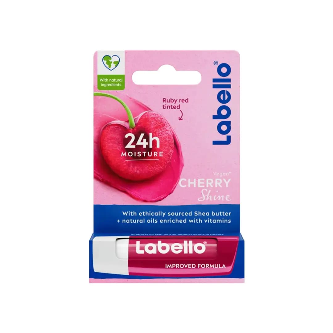 بالم لب گیلاس لابلو اصل | Labello Cherry Shine — تصویر ۴