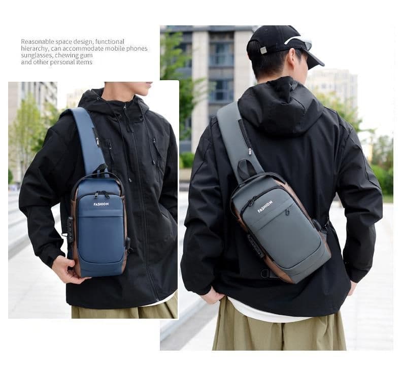 بادی بگ (کوله تک بند) ضدآب و ضدسرقت FASHION BODY BAG — تصویر ۸
