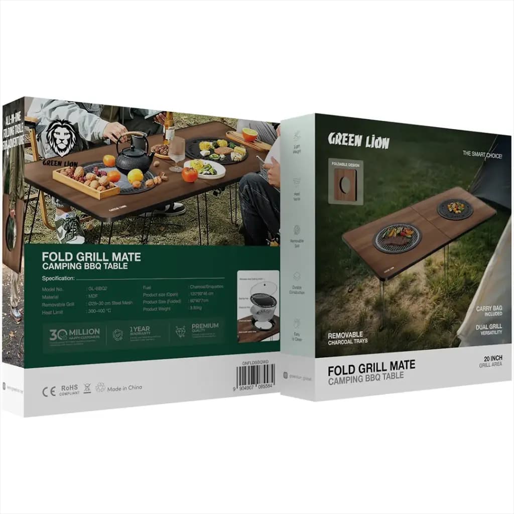 باربیکیو قابل‌حمل گرین لاین Green Lion GNFLDBBQ Fold Grill Table BBQ Camp — تصویر ۴