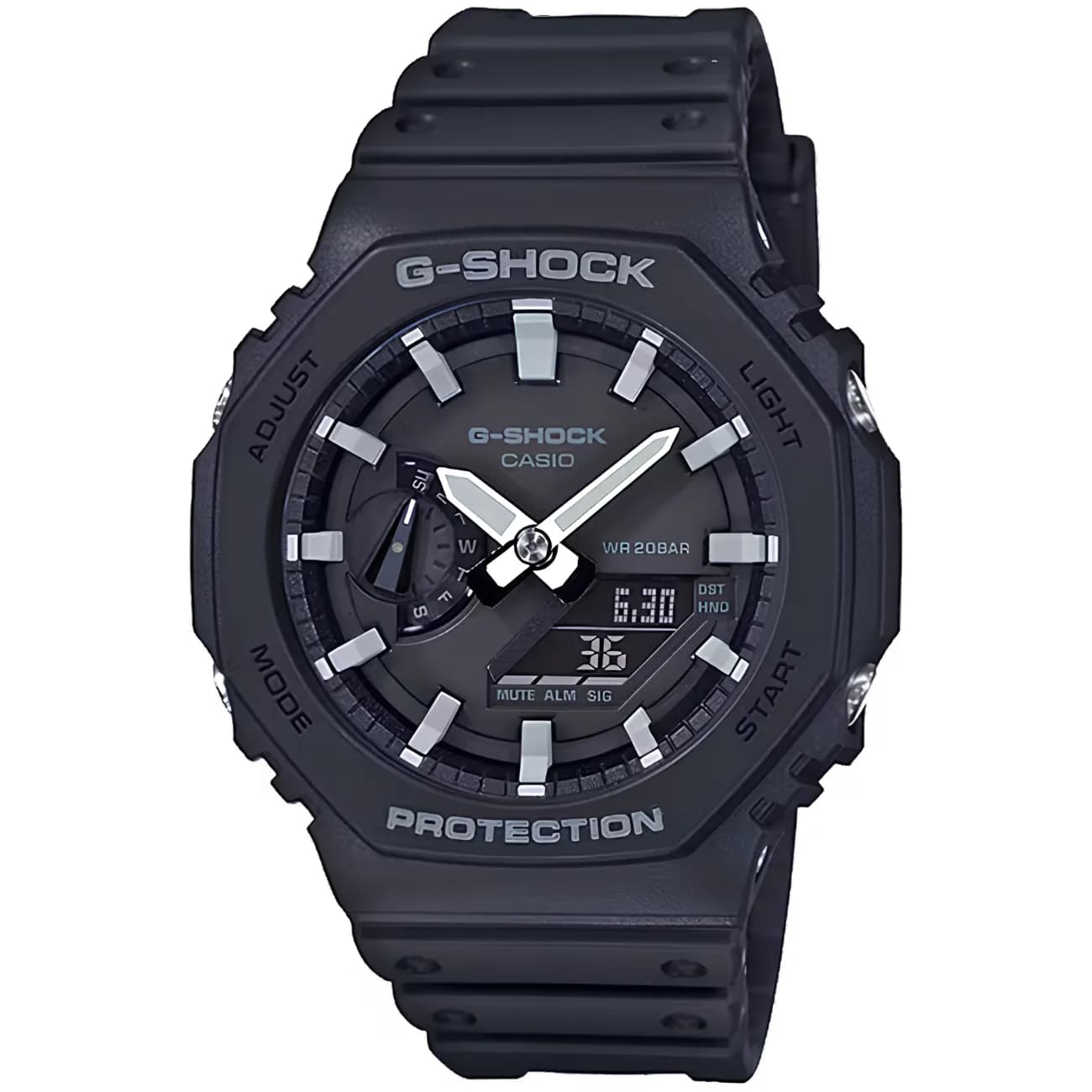 ساعت مچی مردانه عقربه ای دیجیتال جی شاک کاسیو Casio مدل GA-2100-1AER ضد آب