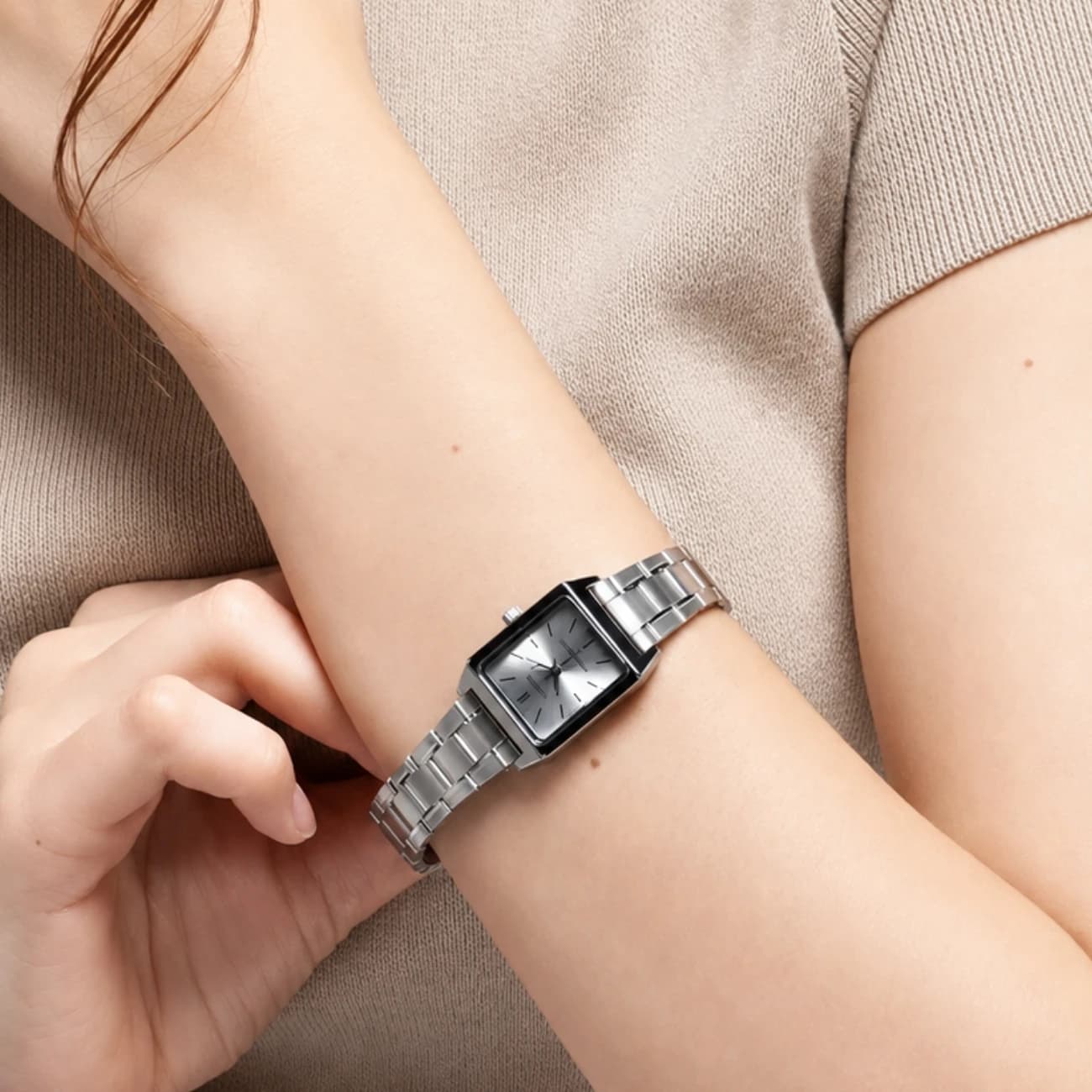ساعت مچی زنانه کاسیو Casio مدل LTP-V007D-7EUDF ضد آب با بند استیل — تصویر ۶