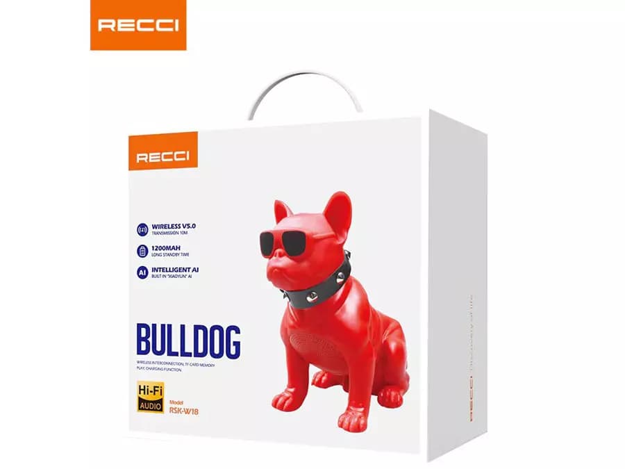 اسپیکر بلوتوثی رچی Recci Bulldog Bluetooth Speaker RSK-W18 — تصویر ۵