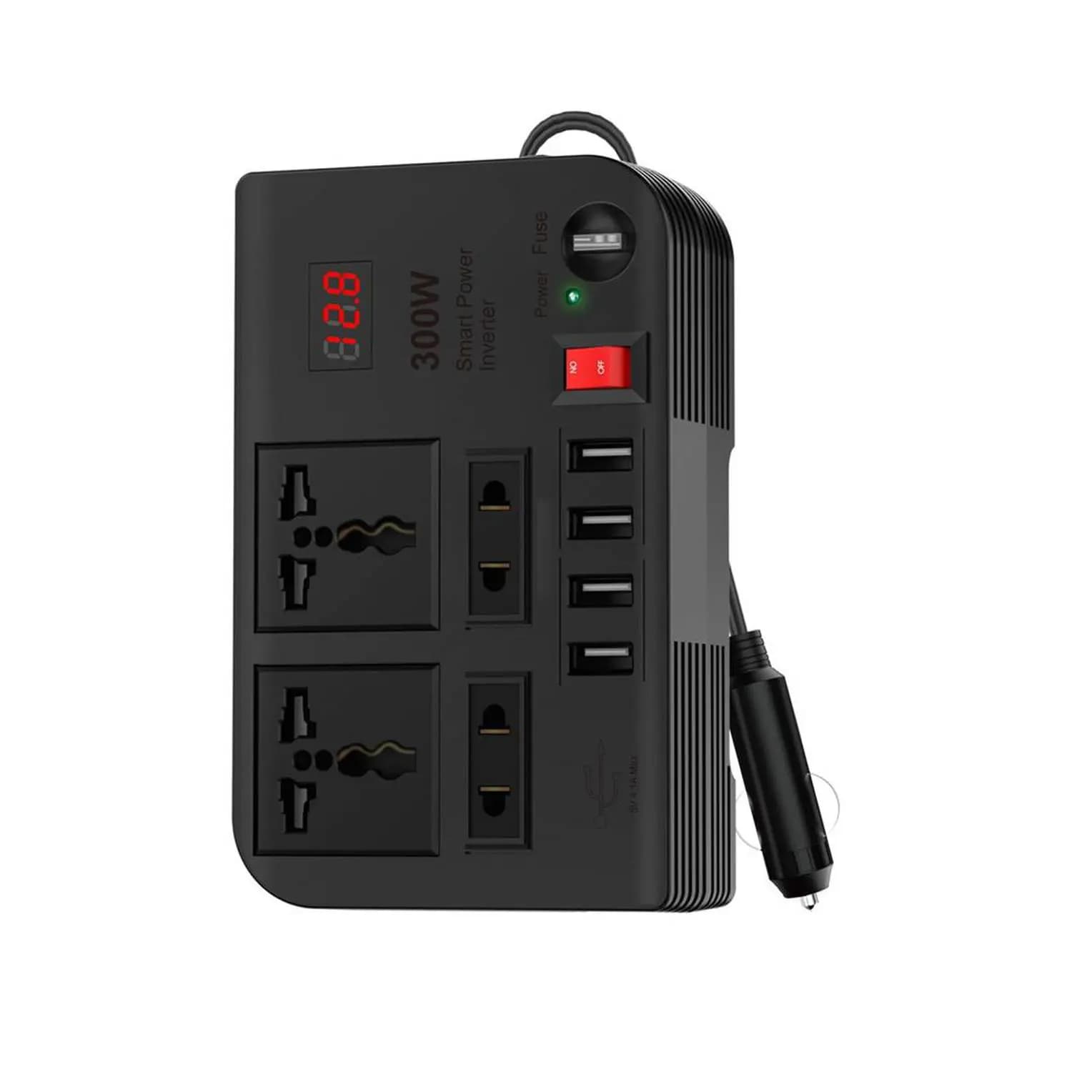 چند راهی شارژر فندکی گرین لاین مدل Green Lion GNSPOW300W Spark 3 Car Power Inverter با توان 300W — تصویر ۱۱