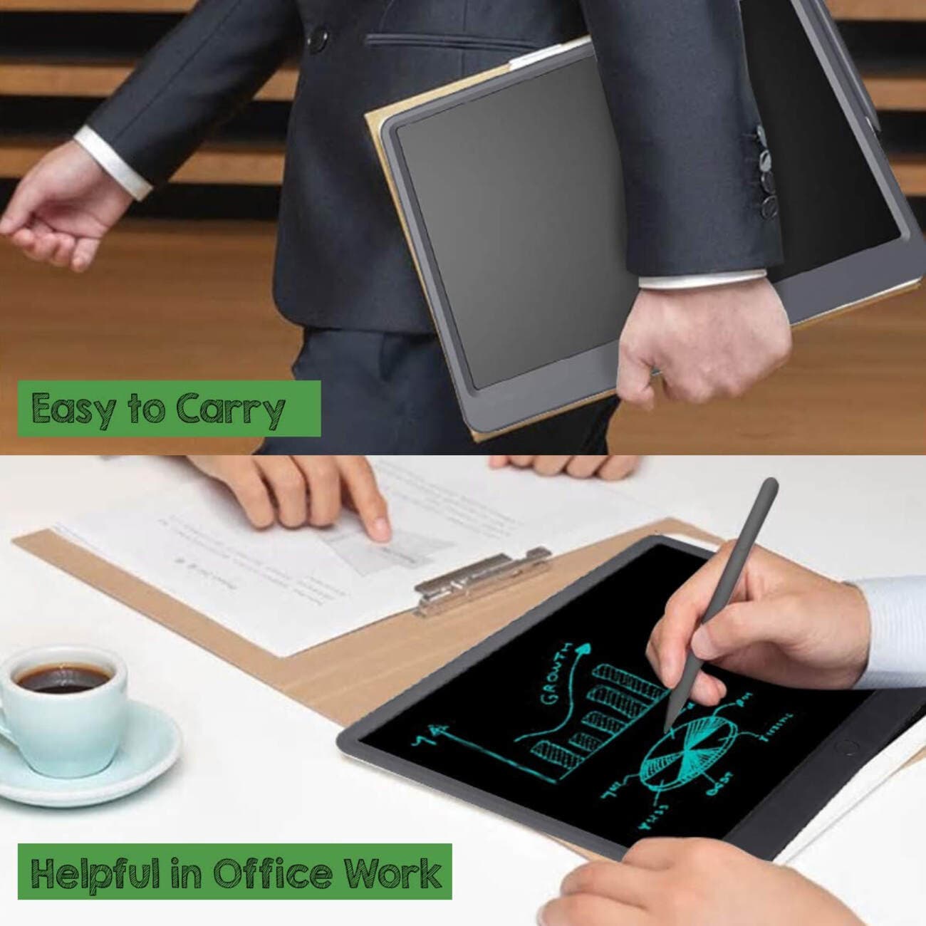 کاغذ دیجیتال گرین لاین مدل Green Lion LCD Digital Writing Pad GNWPAD15GY — تصویر ۹