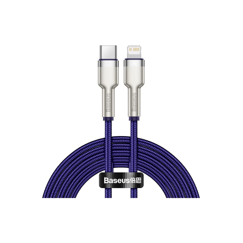 کابل لایتنینگ به Type C فست شارژ بیسوس Baseus Cafule Metal PD CATLJK-B طول 2 متر توان 20 وات