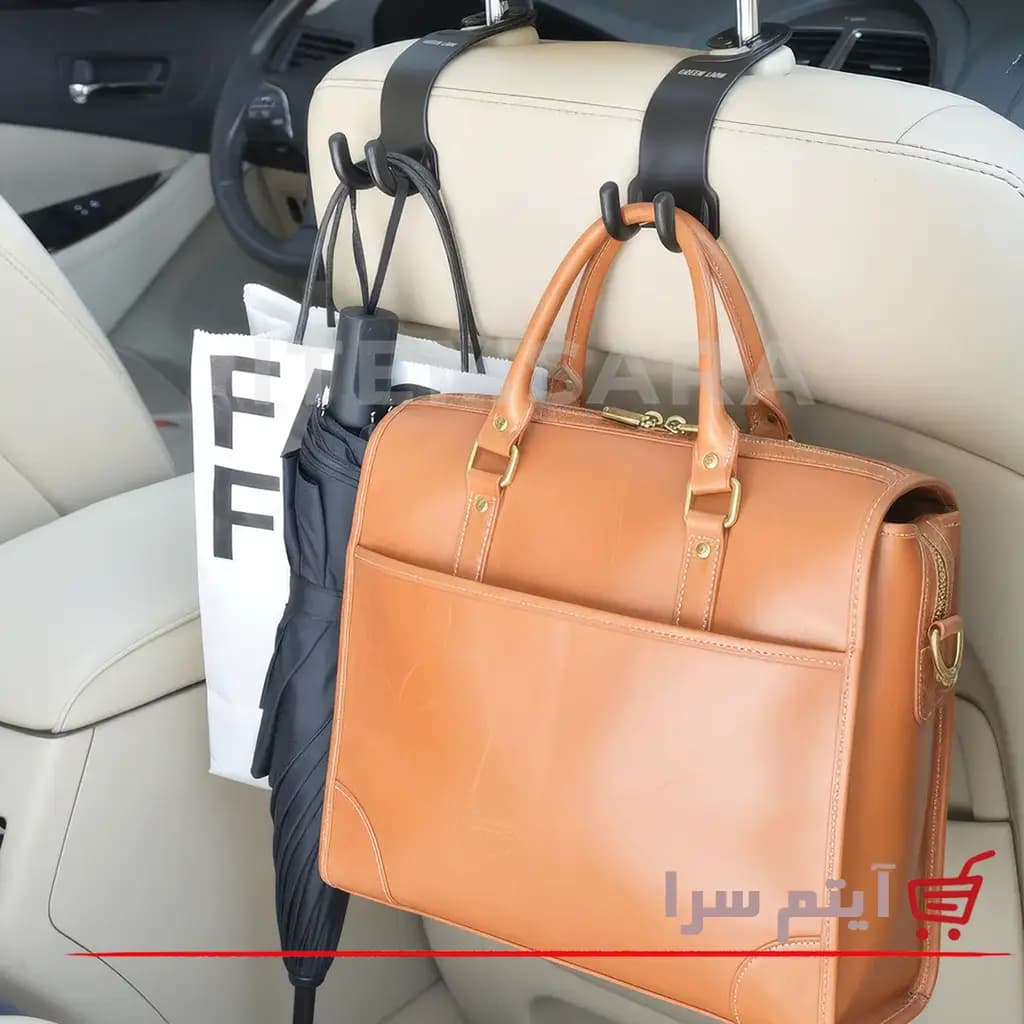 آویز پشت صندلی خودرو گرین لاین GNCRHRDORGBK بسته 2 عددی — تصویر ۵