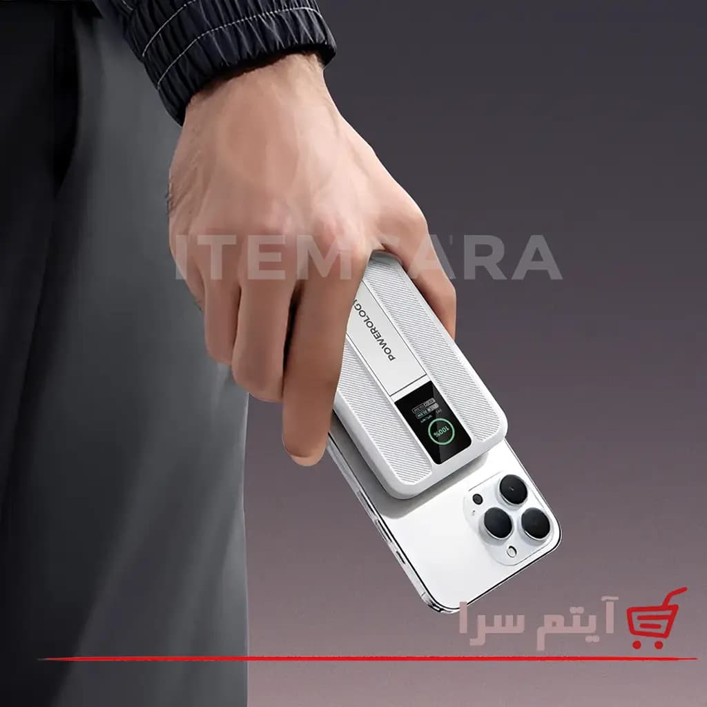 پاوربانک وایرلس پاورولوژی Vision PPB20910 توان PD 30W ظرفیت 10000 میلی آمپر — تصویر ۴